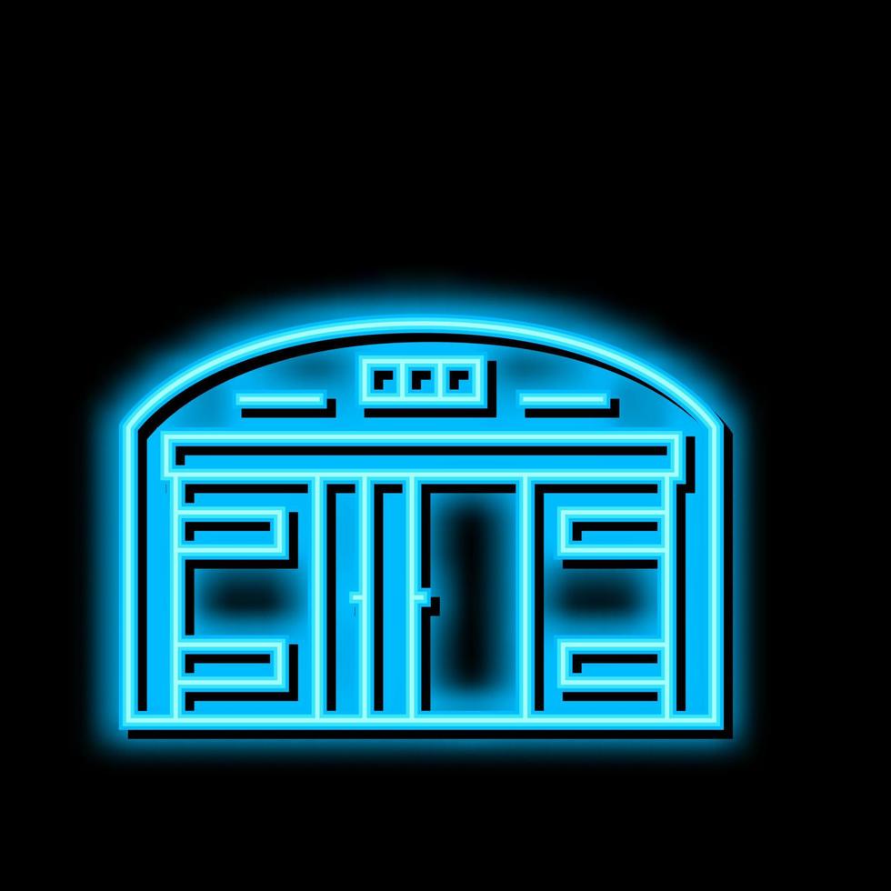 warehouse construction neon glow icon illustration vector