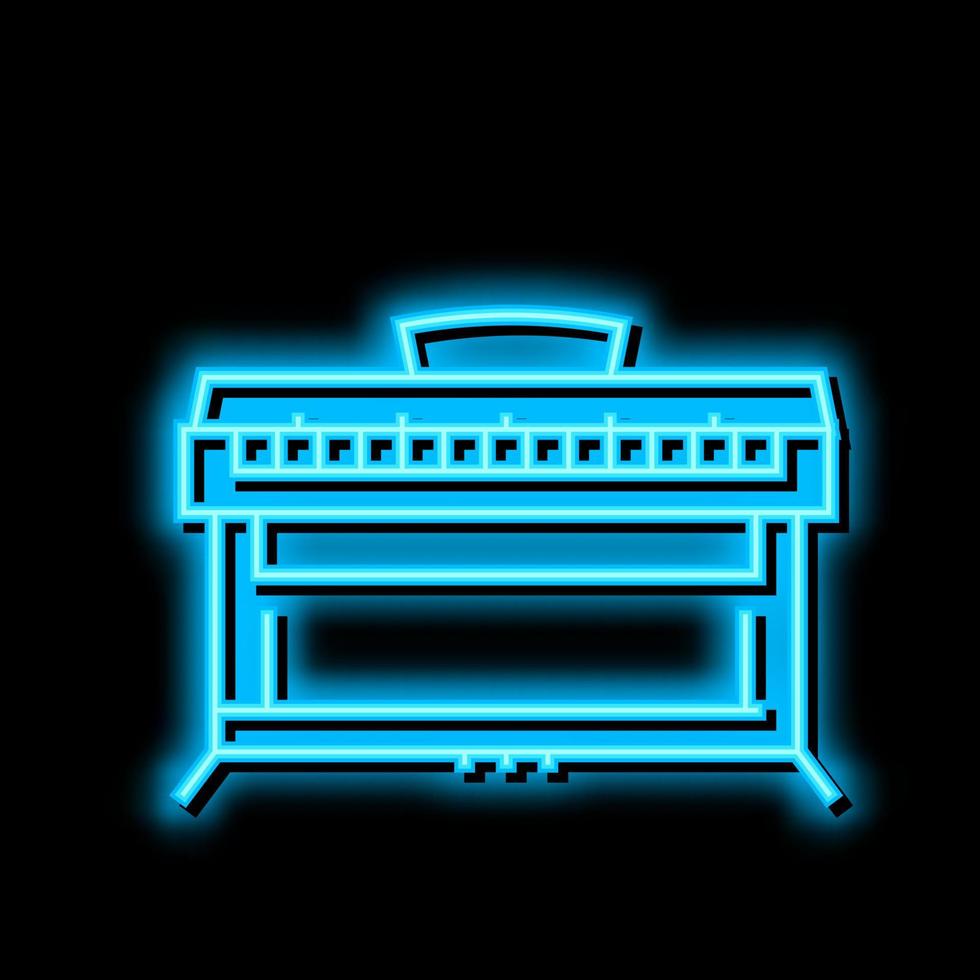 piano musician instrument neon glow icon illustration vector