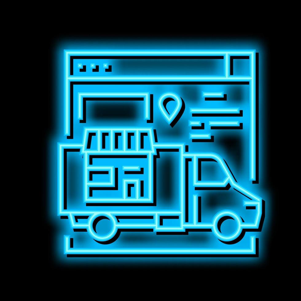 distribution and delivery service neon glow icon illustration vector