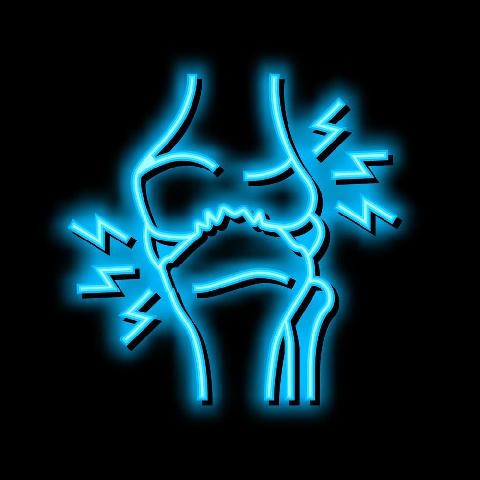 osteoarthritis health problem neon glow icon illustration vector