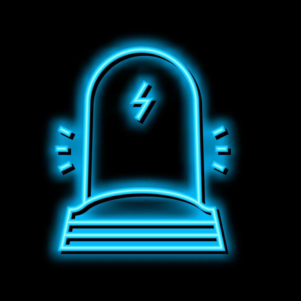 vertical phone charger neon glow icon illustration vector