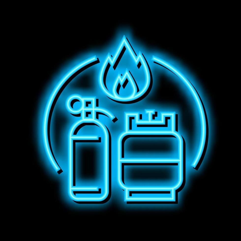 gas container neon glow icon illustration vector