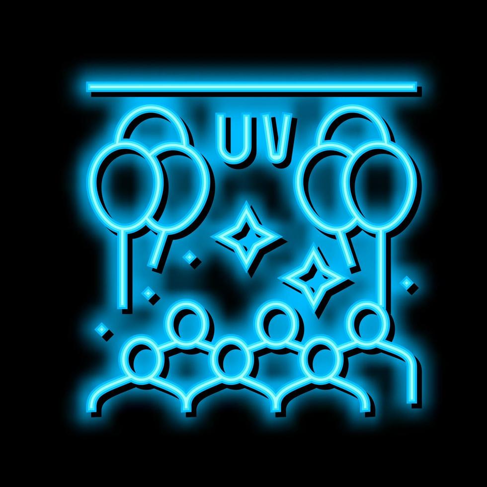 uv glow kids party neon glow icon illustration vector