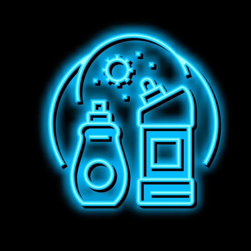 consumer chemicals neon glow icon illustration vector