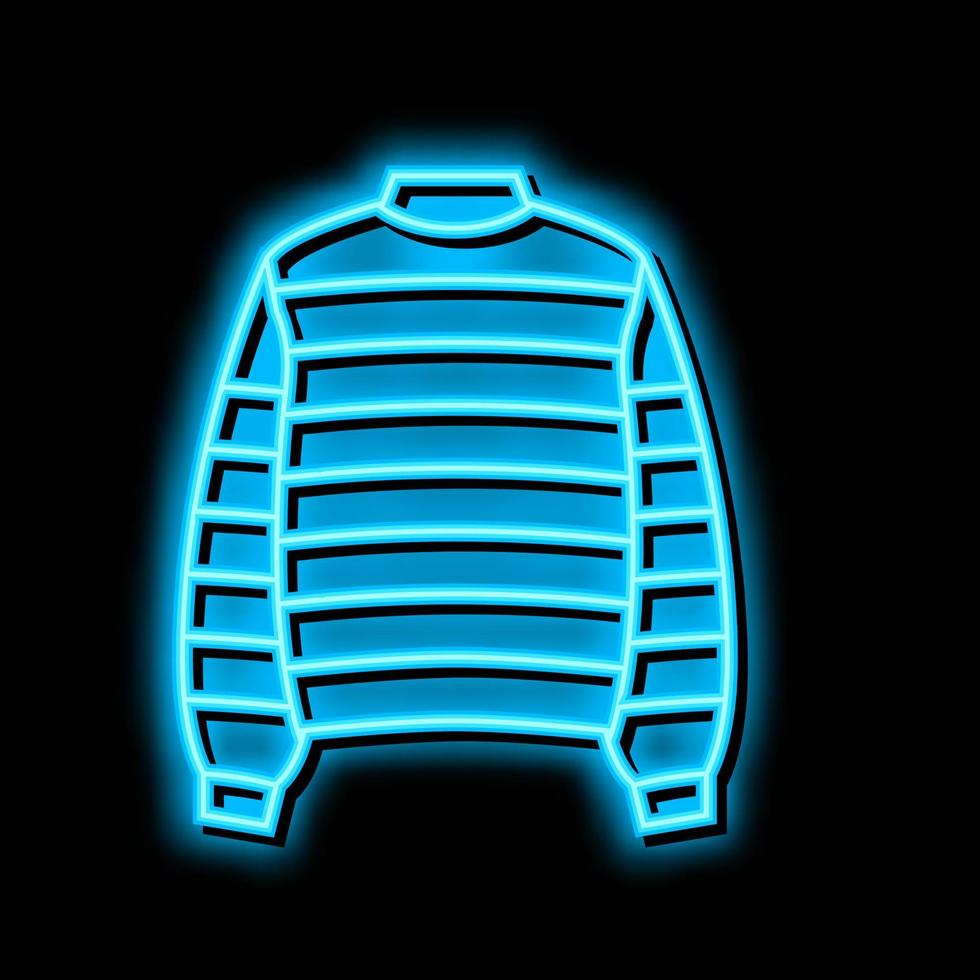 sweater textile clothes neon glow icon illustration vector