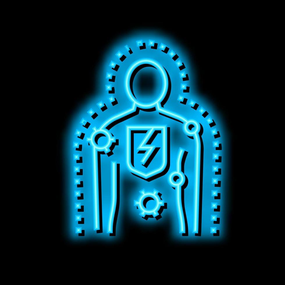 immunodeficiencies human neon glow icon illustration vector