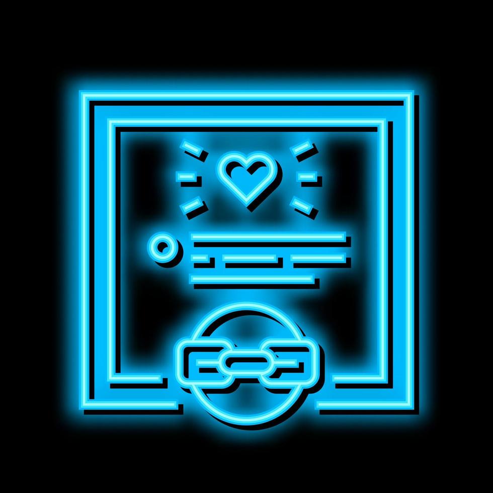 links from relevant contents neon glow icon illustration vector