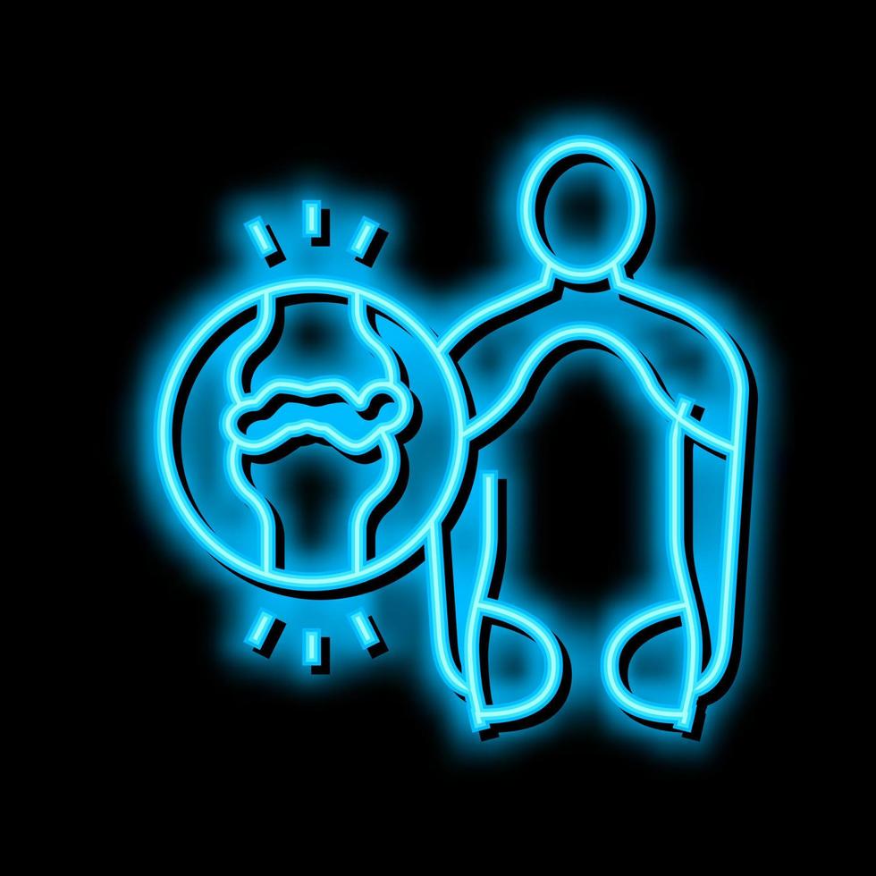 polymyalgia rheumatica neon glow icon illustration vector