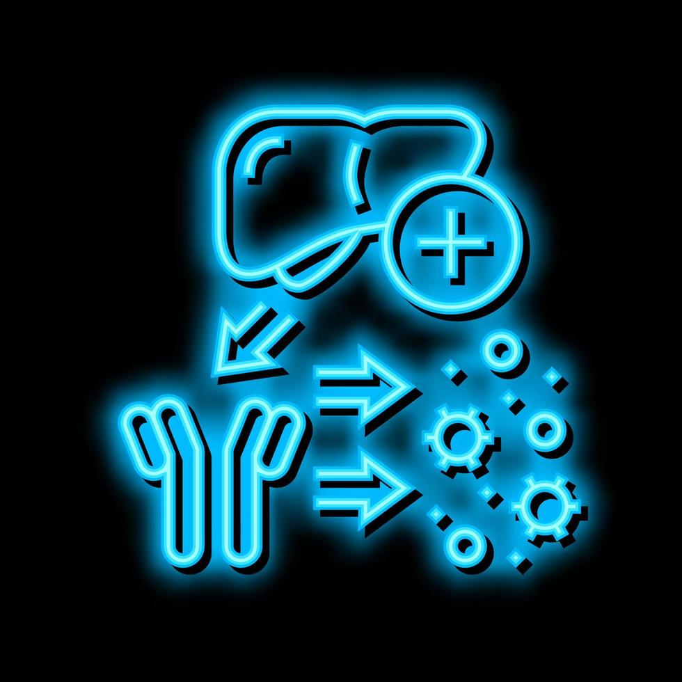 complement system neon glow icon illustration vector