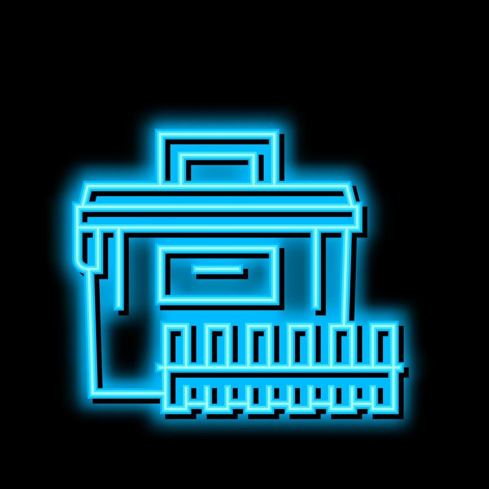 ammo box neon glow icon illustration vector