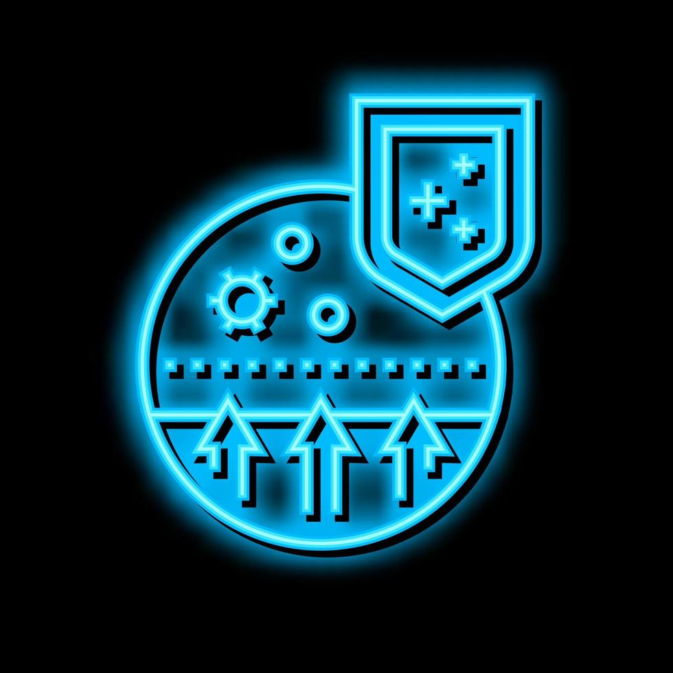 passive immunity neon glow icon illustration vector