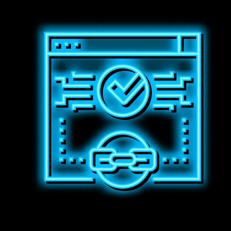 relevant link neon glow icon illustration vector