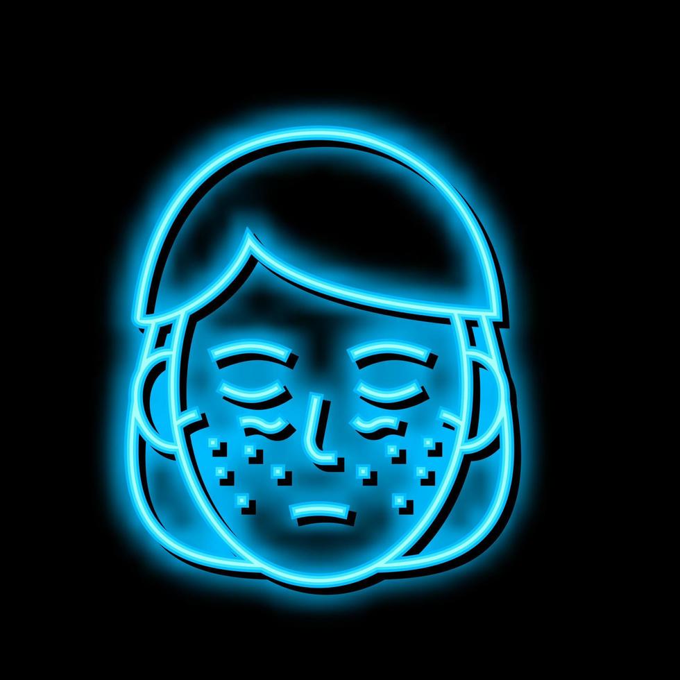 systemic lupus erythematosus neon glow icon illustration vector