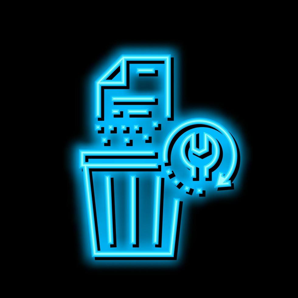 remote recovery neon glow icon illustration vector