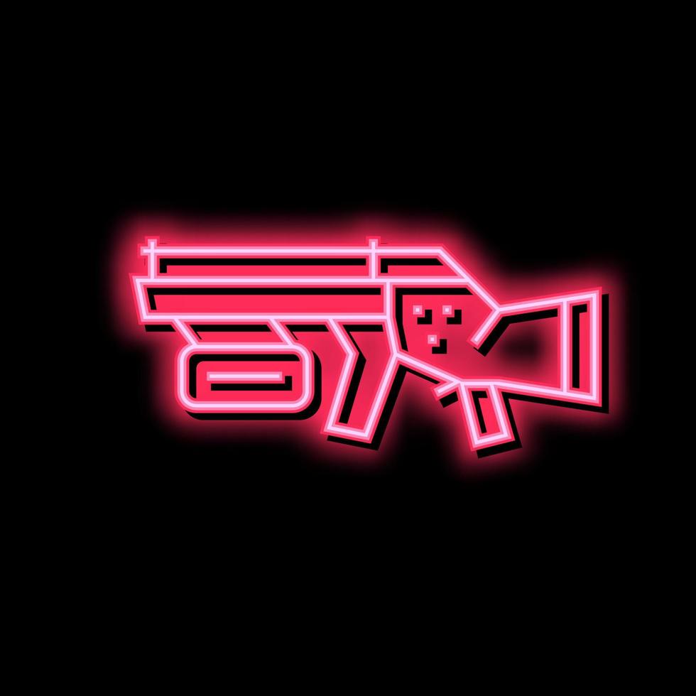 gun of future neon glow icon illustration vector