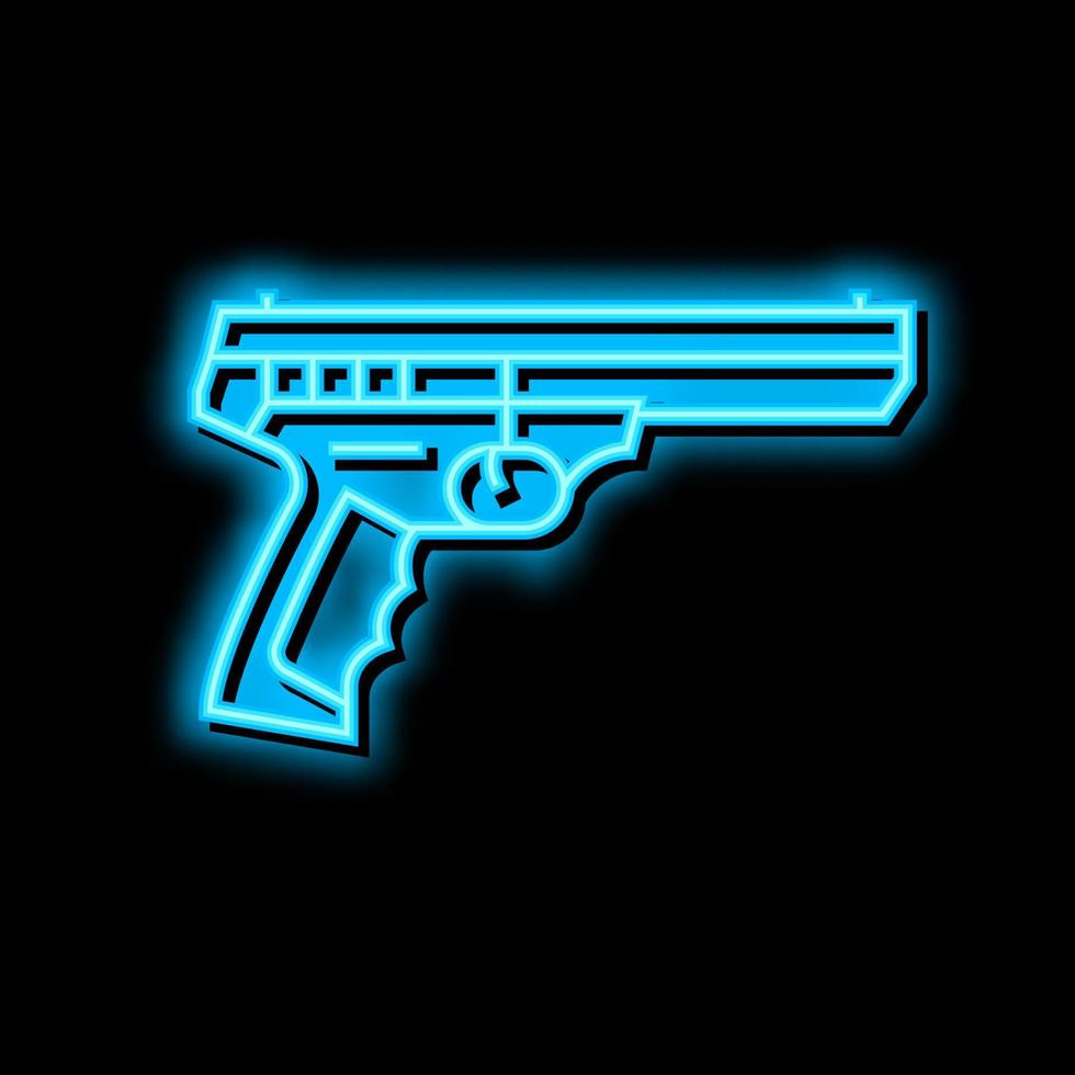 rimfire rifle neon glow icon illustration vector