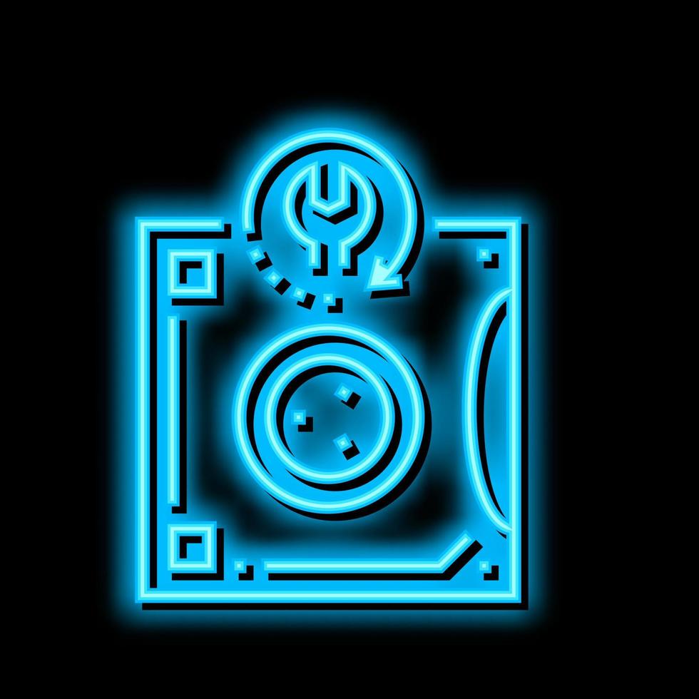 tape backup restore services neon glow icon illustration 20585537