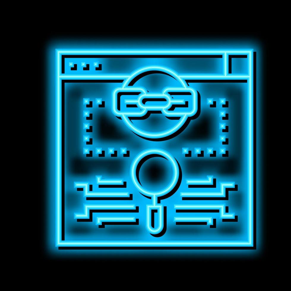 link estimation neon glow icon illustration vector