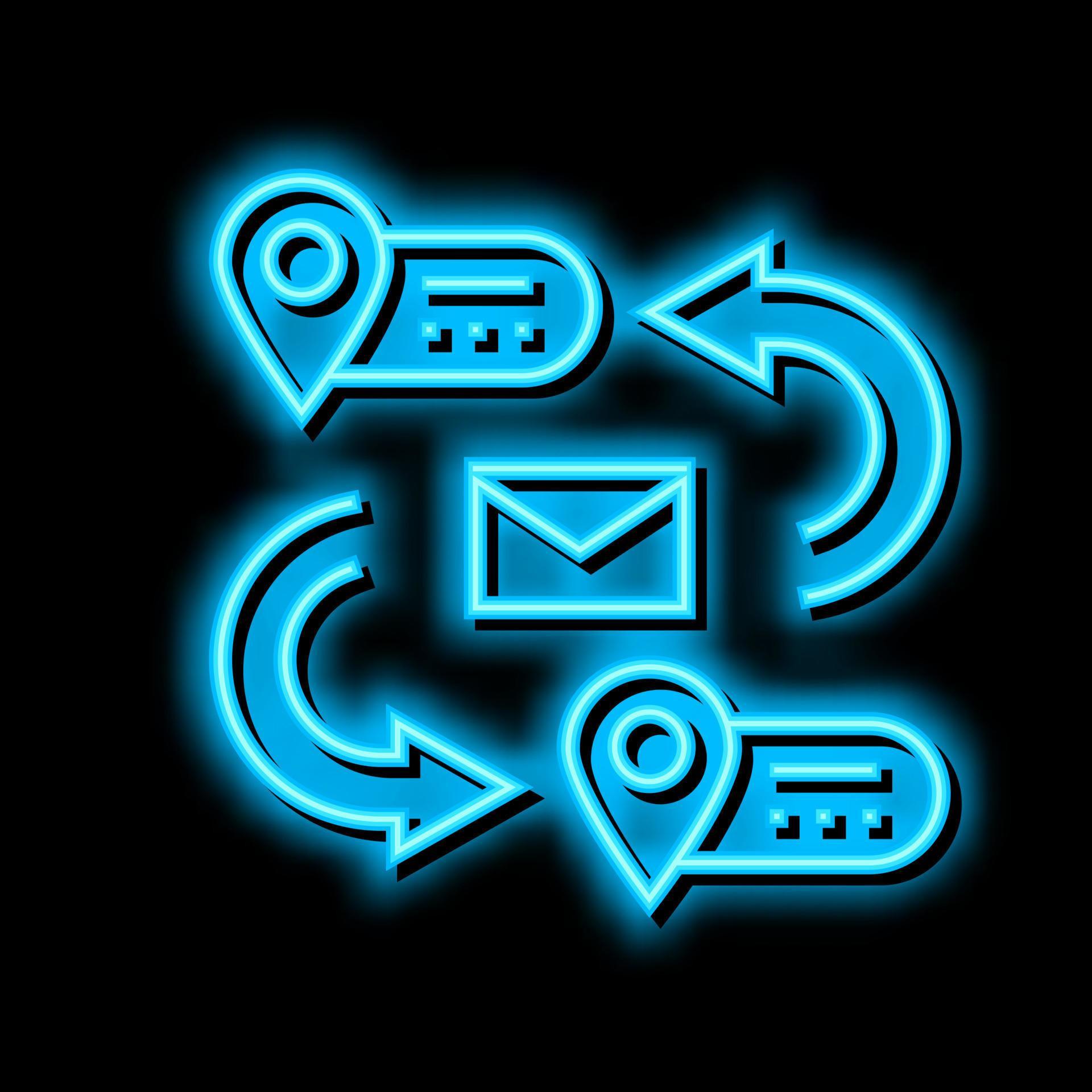 address for sending letter neon glow icon illustration 20585577 Vector