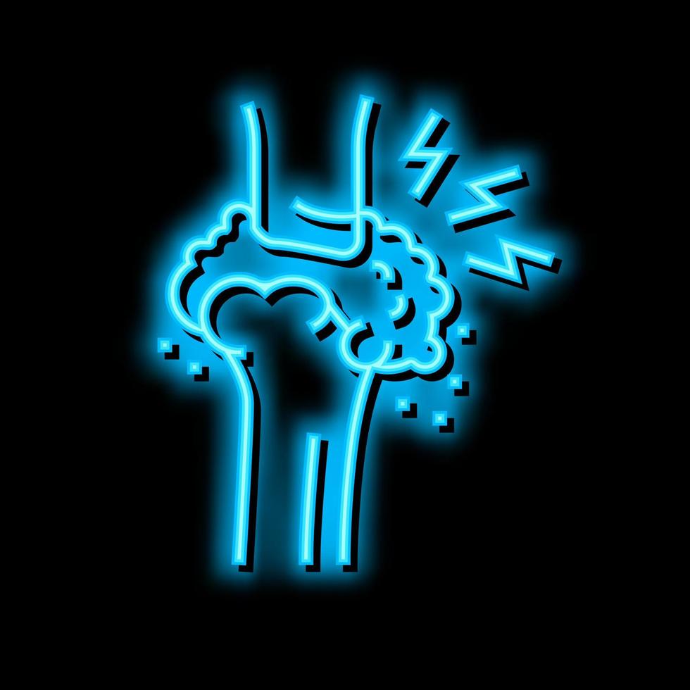 gout health problem neon glow icon illustration vector