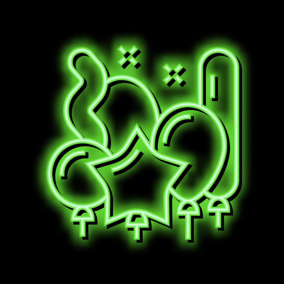 shapes balloons neon glow icon illustration vector