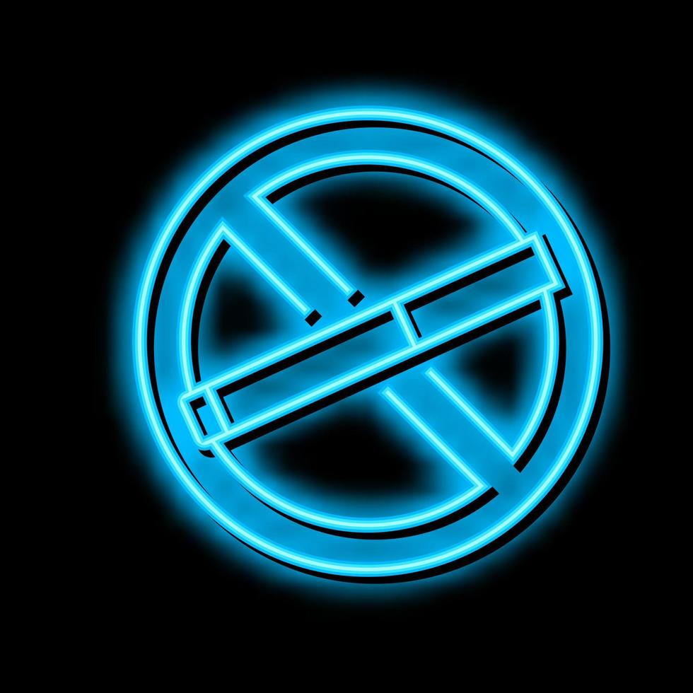 tobacco cigarettes addiction neon glow icon illustration vector