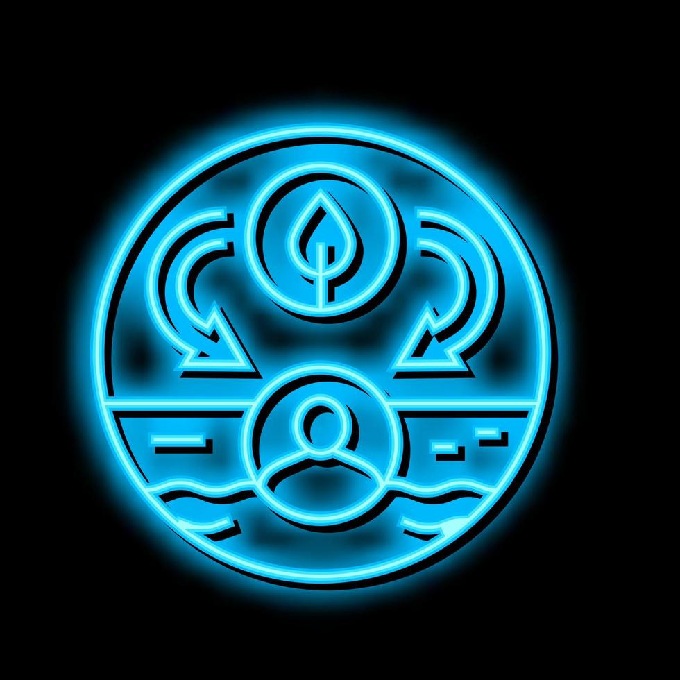 deep ecology neon glow icon illustration vector