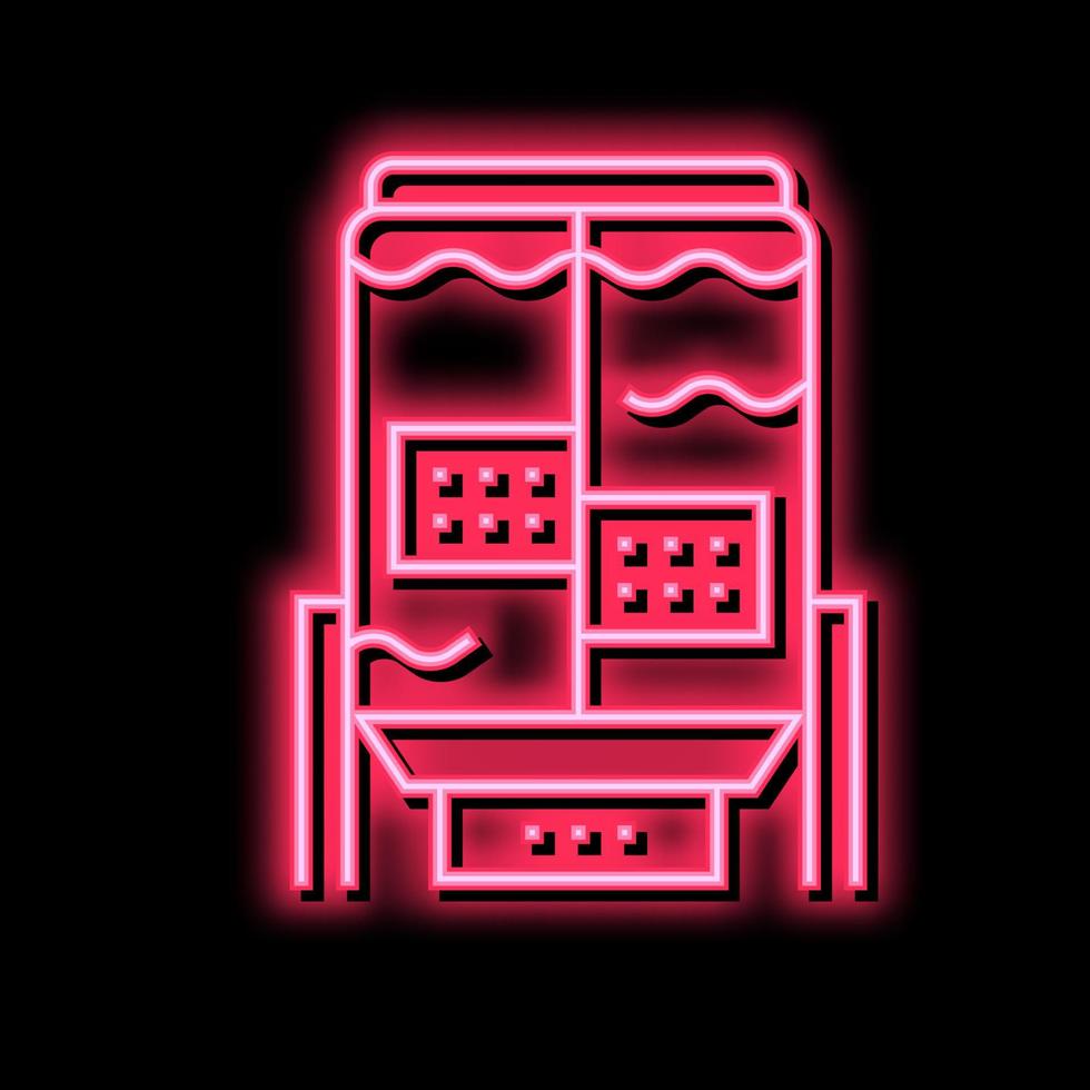 paper factory equipmet neon glow icon illustration vector
