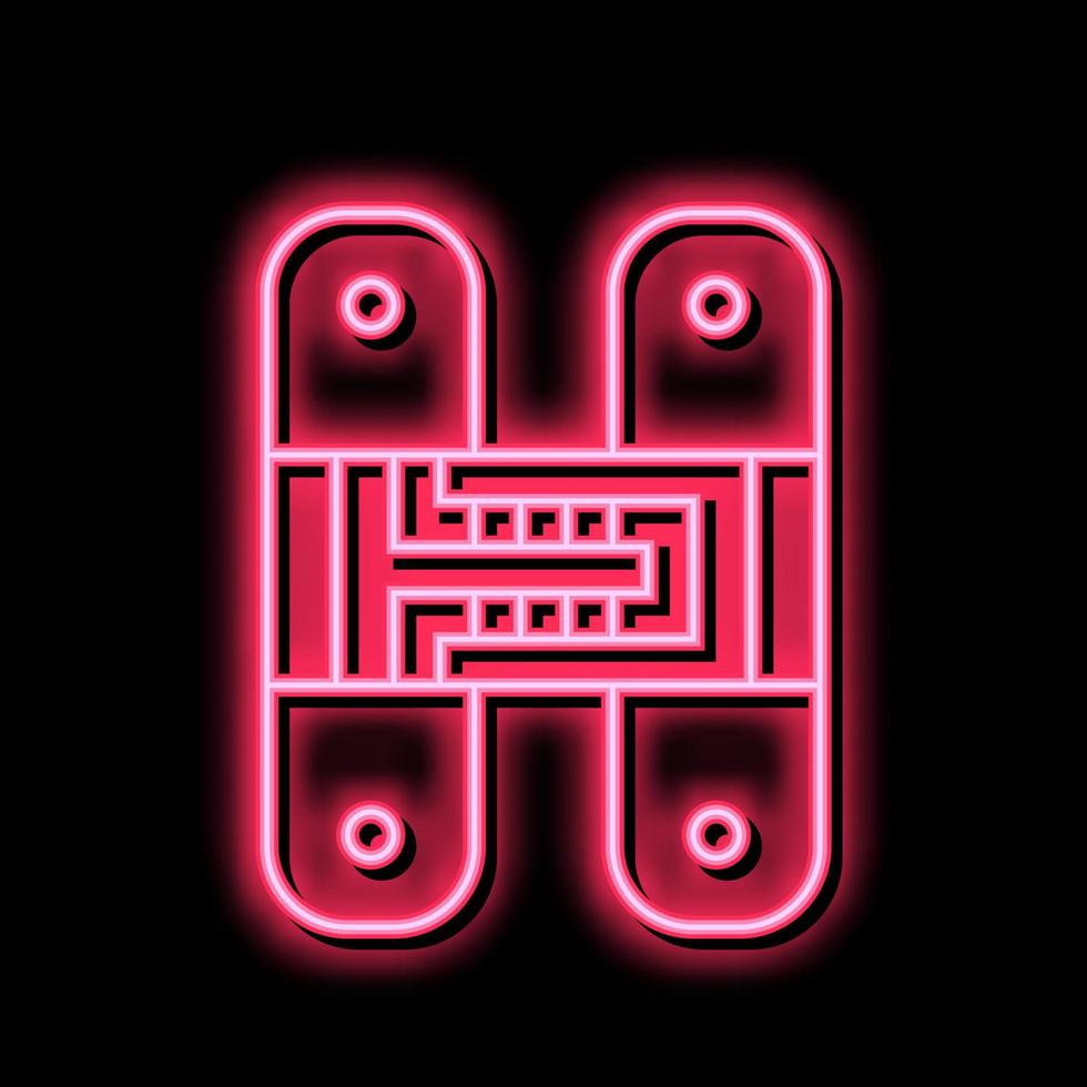 hidden hinges neon glow icon illustration vector