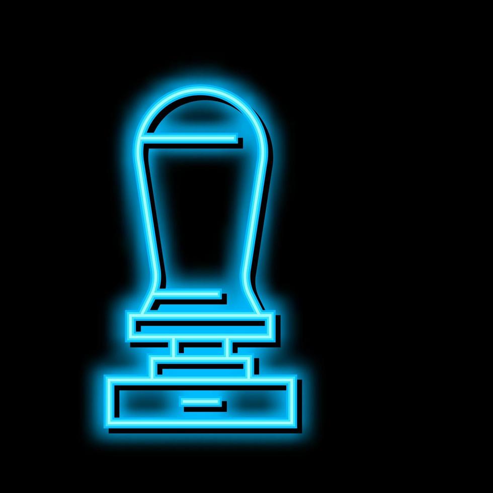 tamper coffee tool neon glow icon illustration vector