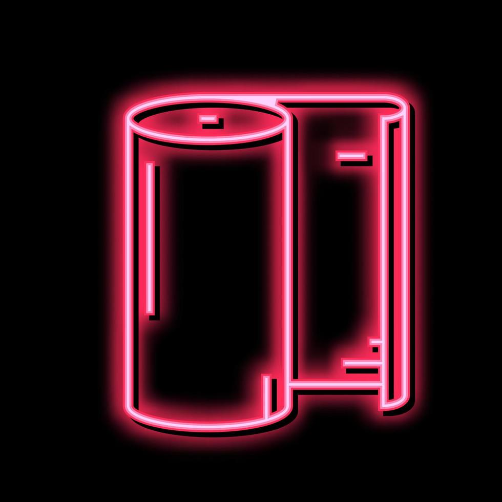 paper roll neon glow icon illustration vector