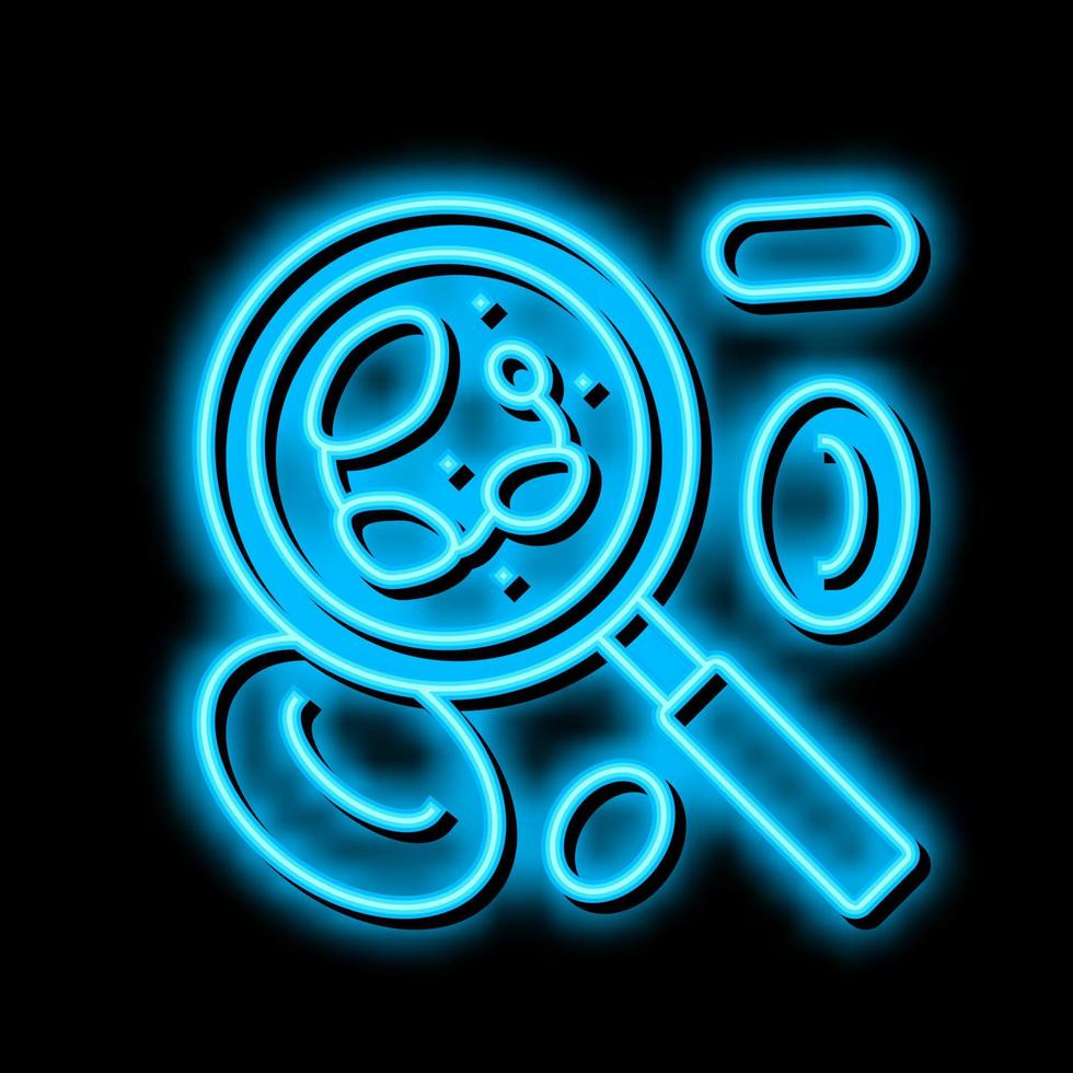 megaloblastic anemia researching neon glow icon illustration vector