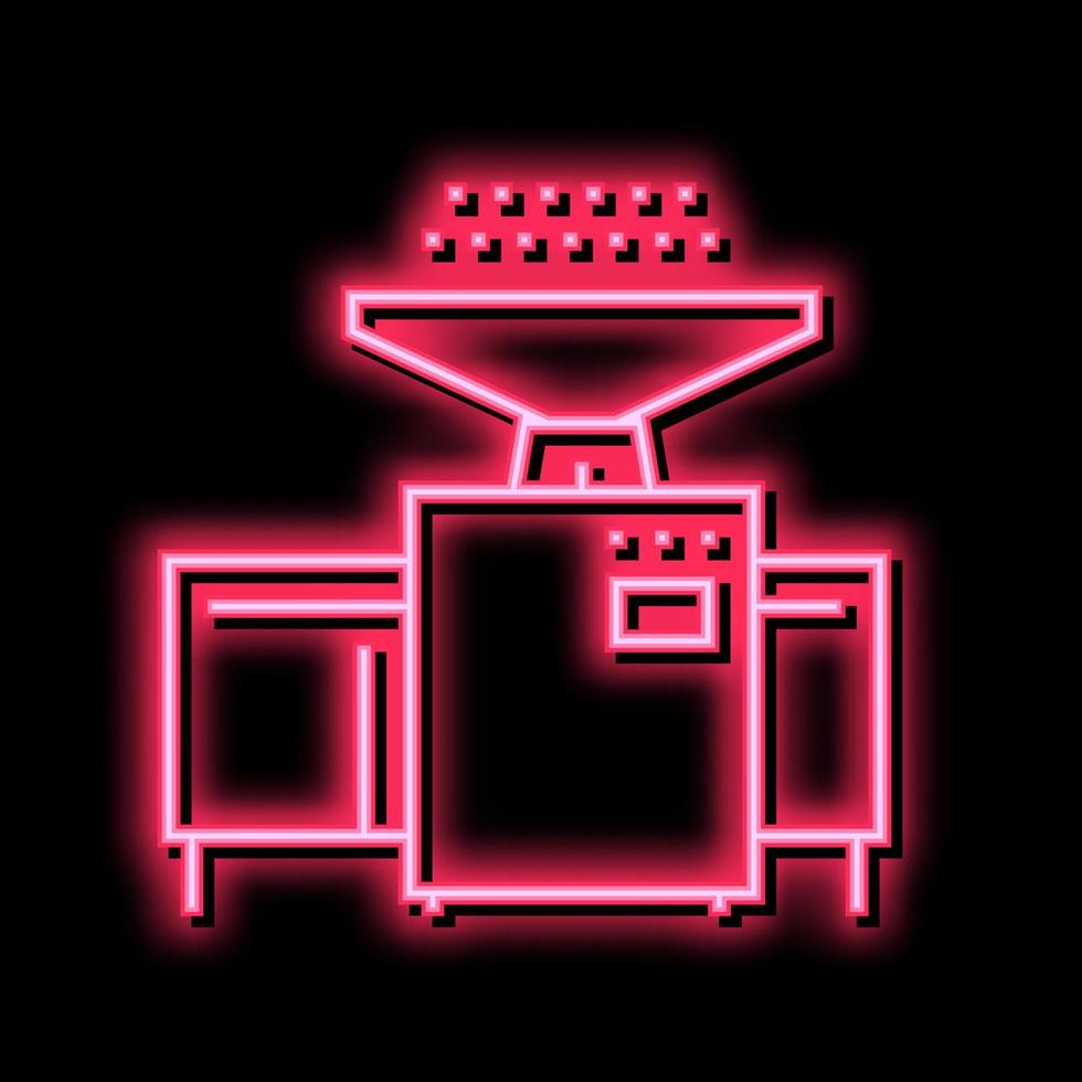 winnowing machine neon glow icon illustration vector