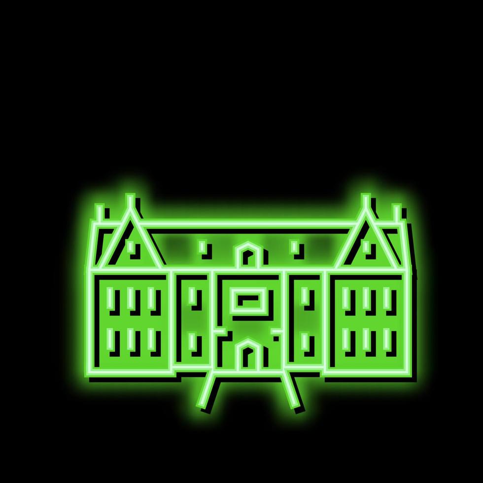 mansion house neon glow icon illustration vector