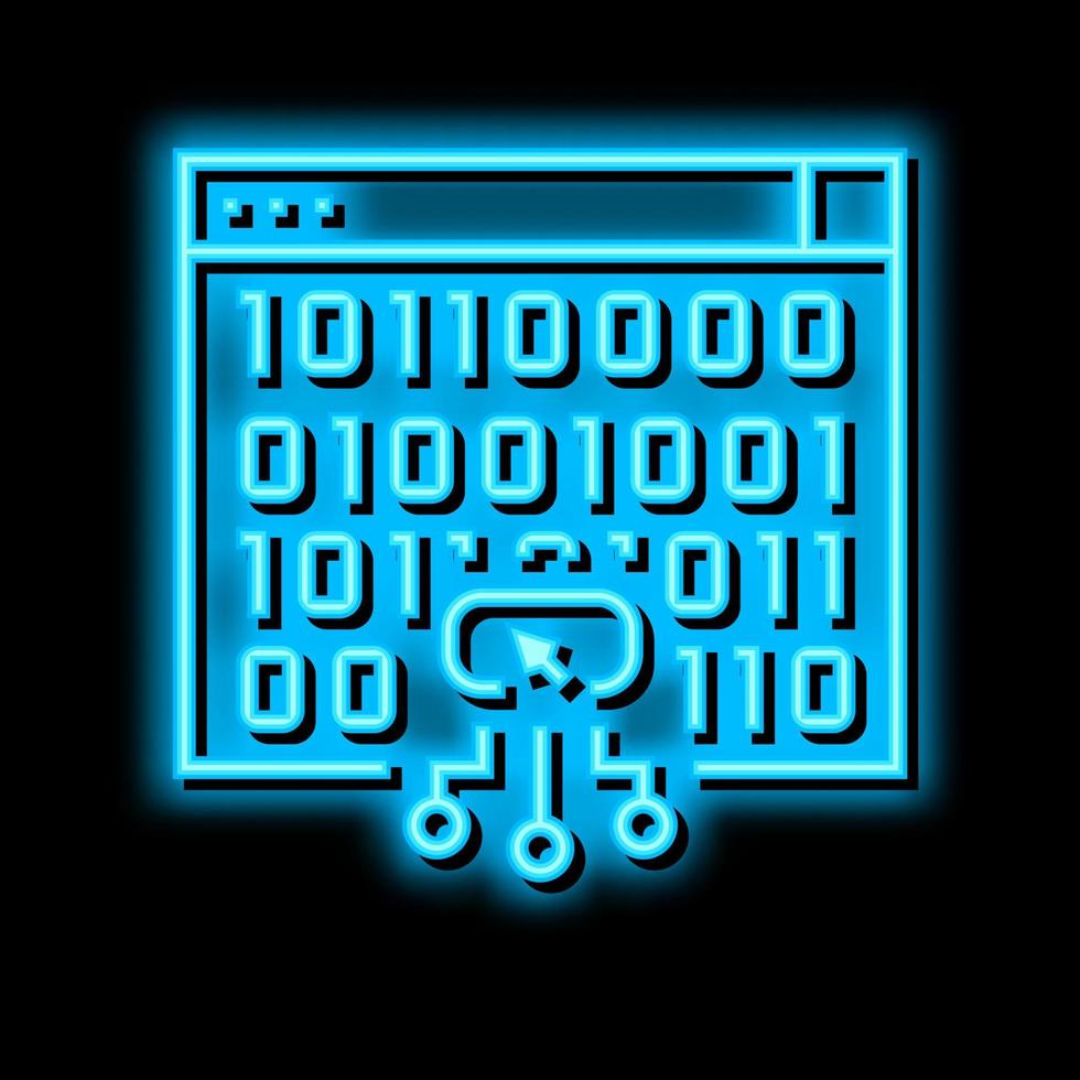 cross-site scripting neon glow icon illustration vector