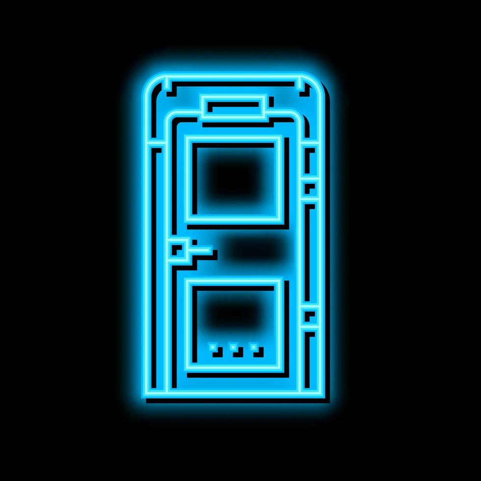 bio toilet on music festival neon glow icon illustration vector
