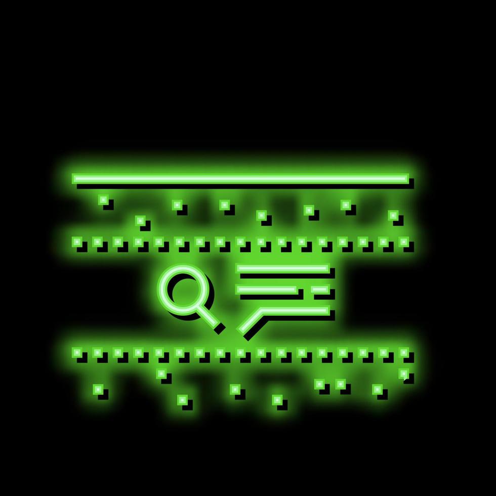 engineering survey pipeline construction neon glow icon illustration vector