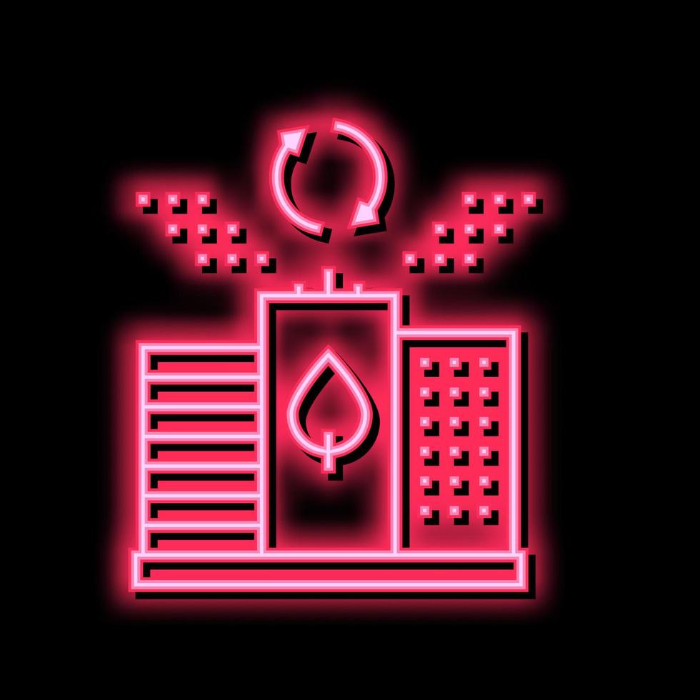 ecology future city neon glow icon illustration vector