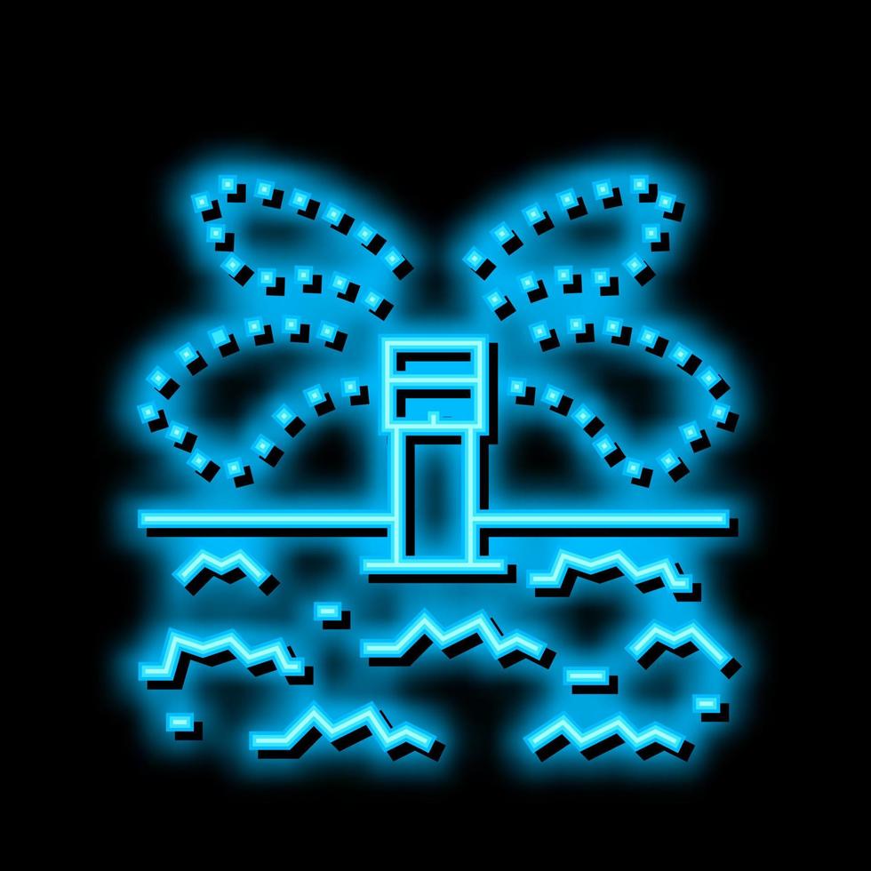irrigation system for watering neon glow icon illustration vector