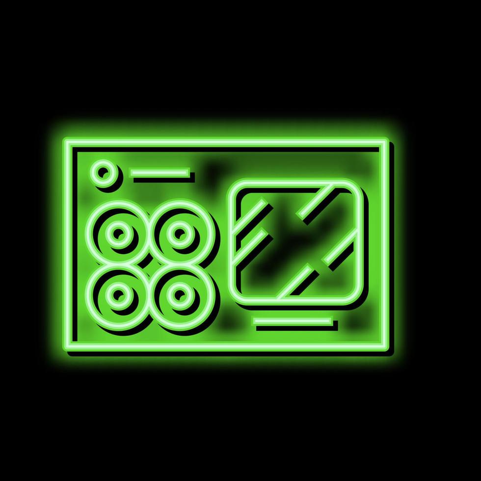 sushi box neon glow icon illustration vector