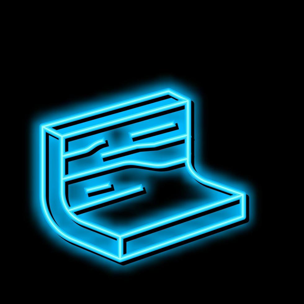 steel metal profile neon glow icon illustration vector