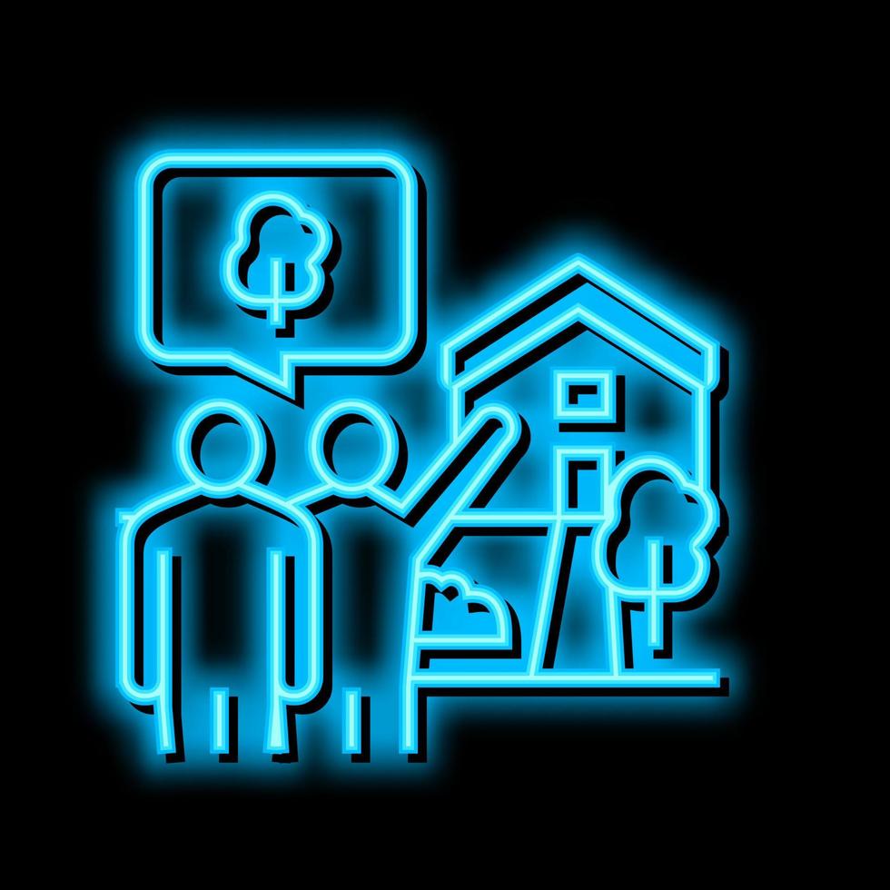 home consultations neon glow icon illustration vector
