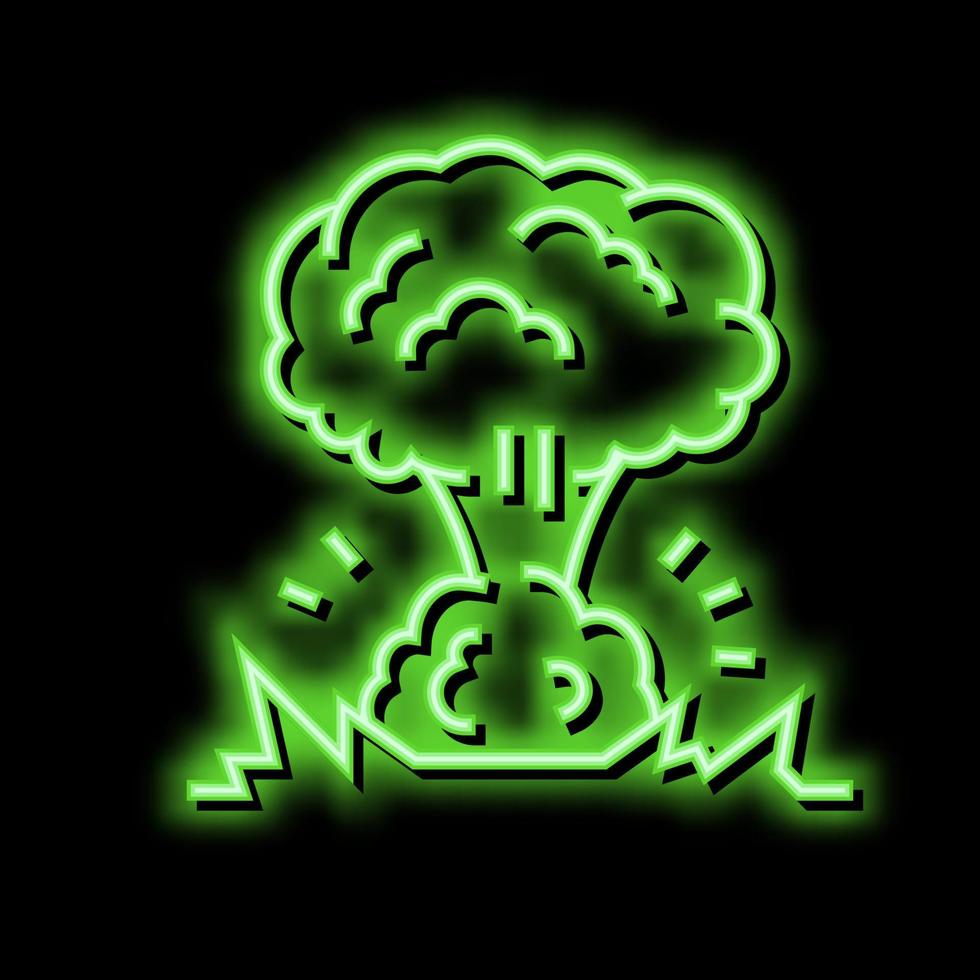 explosion smoke neon glow icon illustration vector