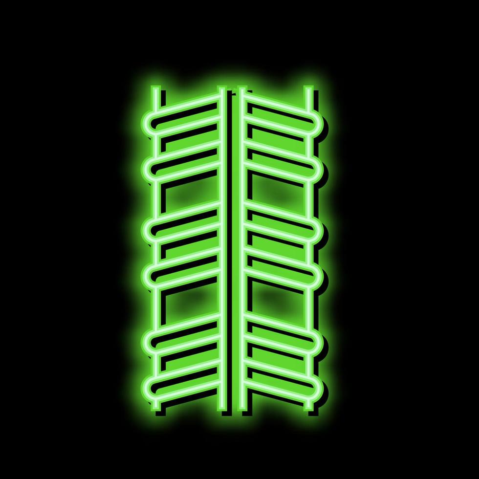 stainless rebar neon glow icon illustration vector