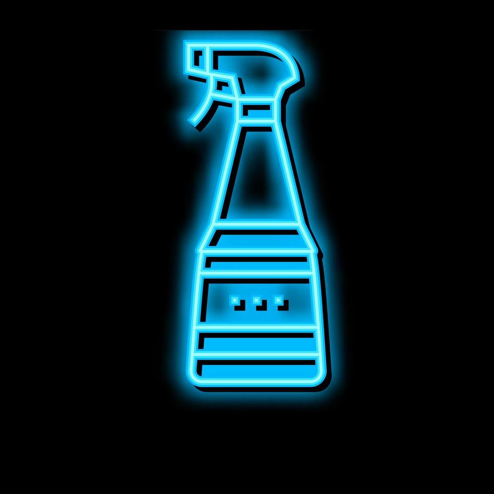wrinkle smoothing spray neon glow icon illustration vector