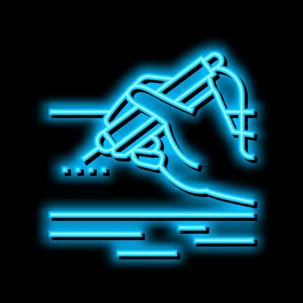 laser surgery device neon glow icon illustration vector