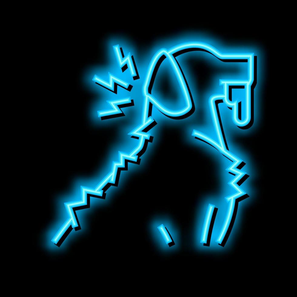 rabies pet disease neon glow icon illustration vector