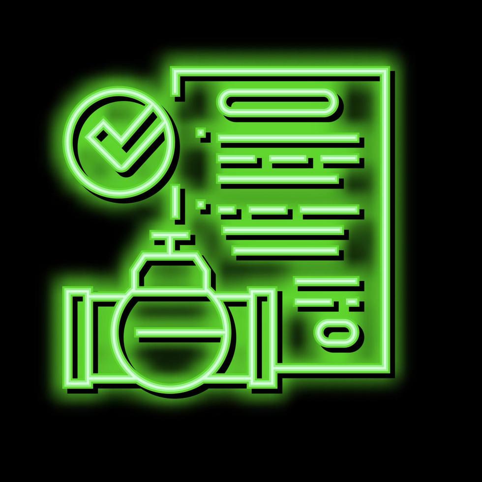 contract pipeline construction service neon glow icon illustration vector