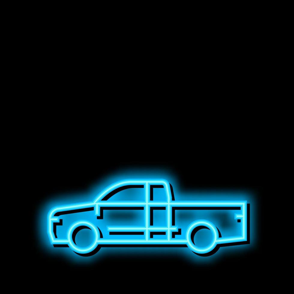 truck car neon glow icon illustration vector