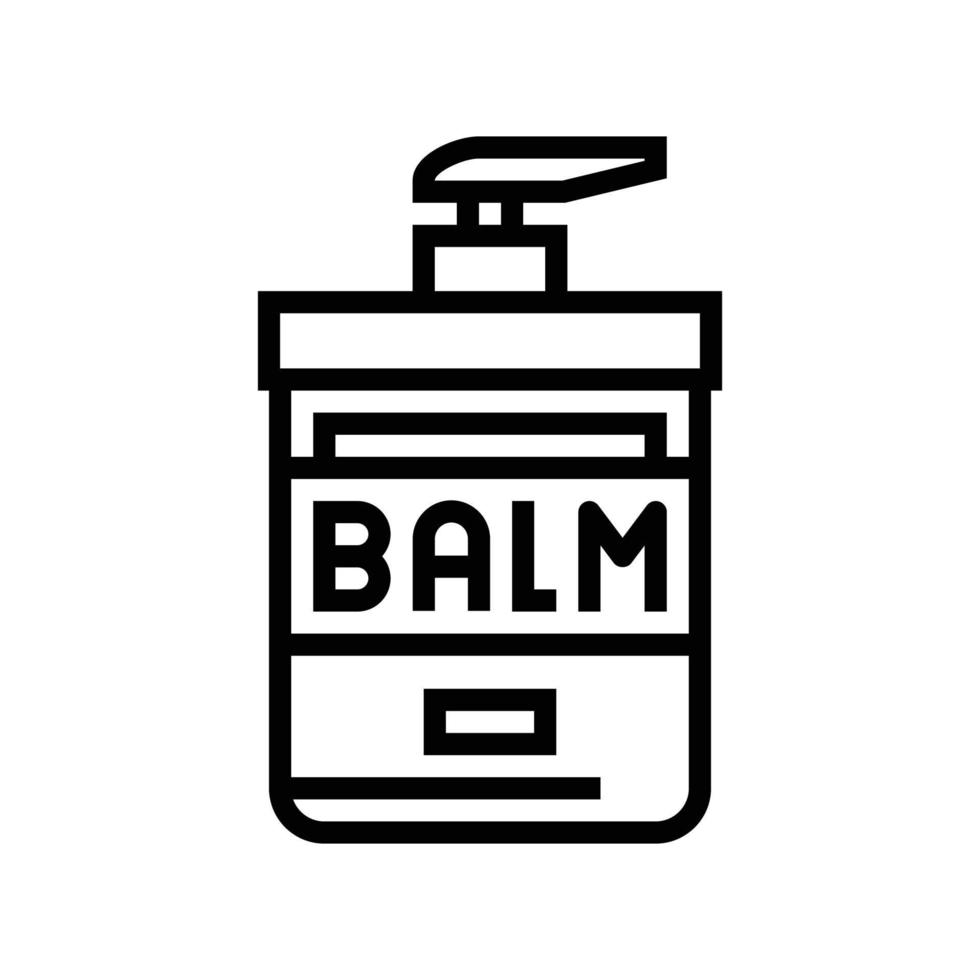 bálsamo crema cosmético línea icono vector ilustración